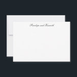 Cartão De Agradecimento Script Formal Preto Minimalista Moderno<br><div class="desc">Cartões de agradecimentos de Tipografia de Script Formal Preto Mínimo Moderno e Preto</div>