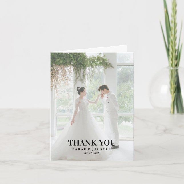 Cartão De Agradecimento Script simples barato (Frente)