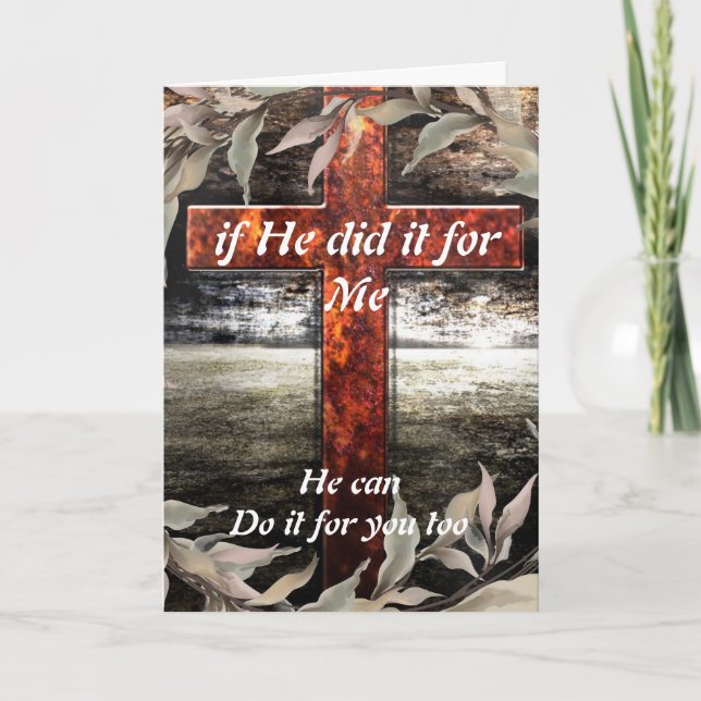 Cartão De Agradecimento Se ele fez isso por mim (Frente)