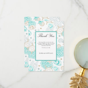 Cartão De Agradecimento Sea The Love Beach Wedding