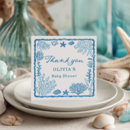 Cartão De Agradecimento Sea You Soon Baby Shower