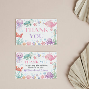 Cartão de Agradecimento Sea You Soon Baby Shower
