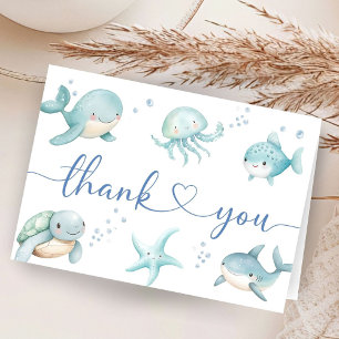 Cartão de Agradecimento Sea You Soon Baby Shower A