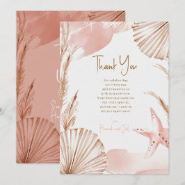 Cartão De Agradecimento Sea You Soon Baby Thank You Card | Coastal Boho