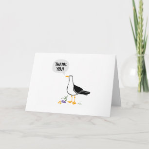 Cartão De Agradecimento Seagull Obrigado