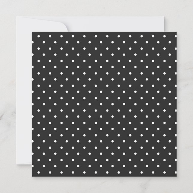 Cartão De Agradecimento Seamless black and white polka dot pattern  (Frente)