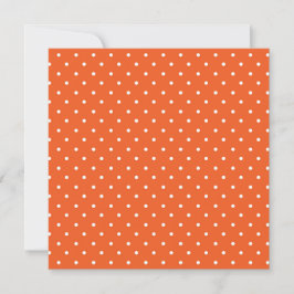 Cartão De Agradecimento Seamless  bright orange background polka dot