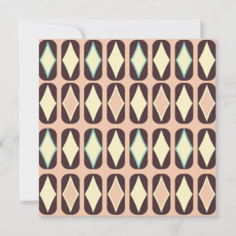 Cartão De Agradecimento Seamless geometric pattern in dark brown leaf 