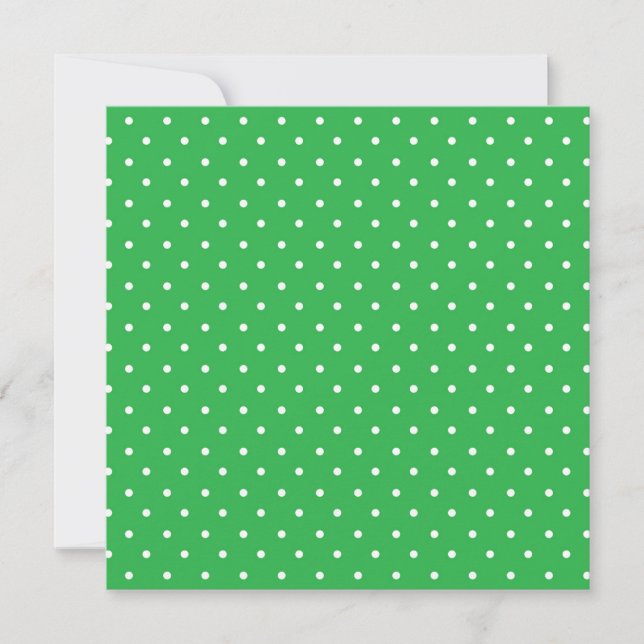 Cartão De Agradecimento Seamless green background polka dot pattern (Frente)