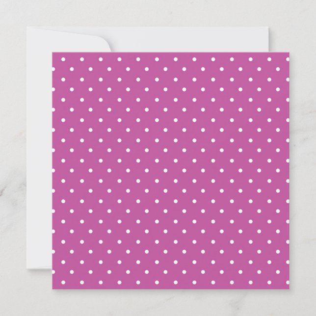 Cartão De Agradecimento Seamless magenta background polka dot pattern (Frente)