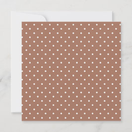 Cartão De Agradecimento Seamless medium brown polka dot  pattern