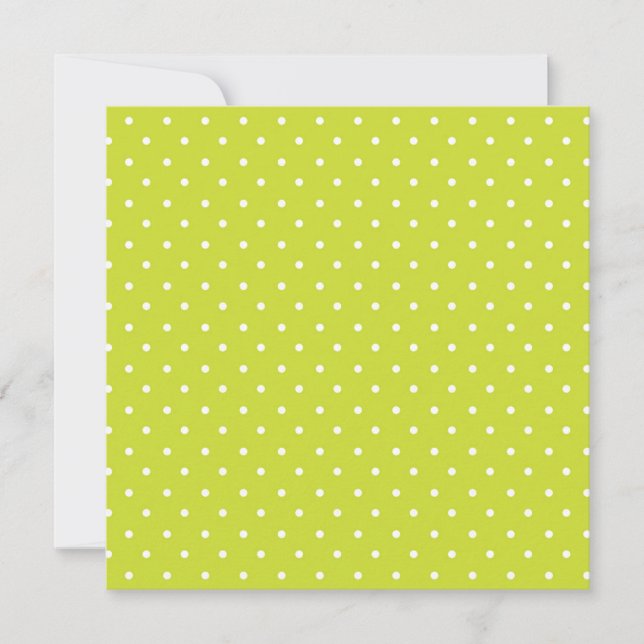 Cartão De Agradecimento Seamless pattern  bright lime polka dot pattern (Frente)
