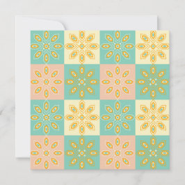 Cartão De Agradecimento Seamless pattern with geometric floral motifs