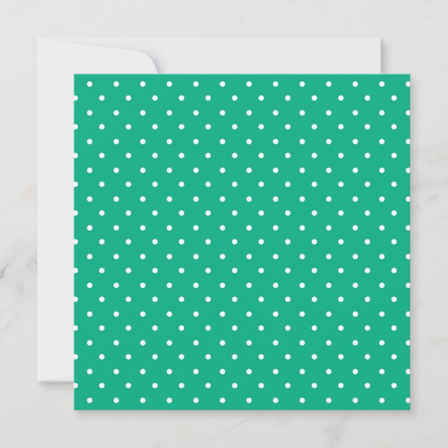 Cartão De Agradecimento Seamless solid teal polka dot pattern (Frente)