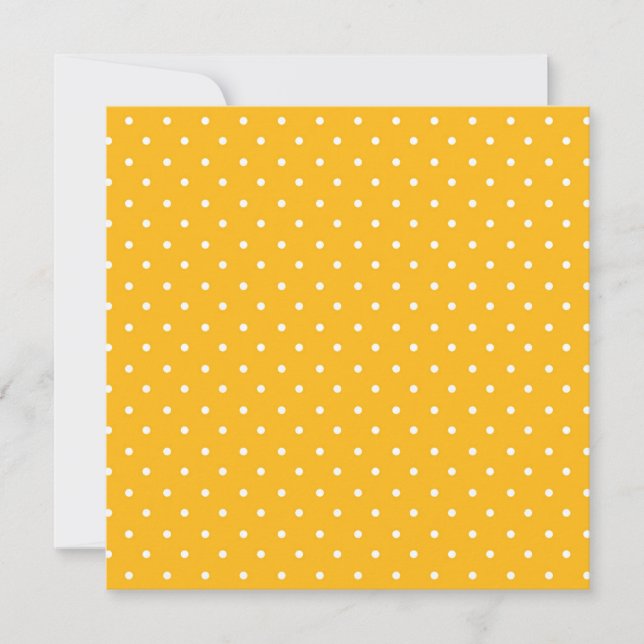 Cartão De Agradecimento Seamless yellow-orange  polka dot  pattern  (Frente)