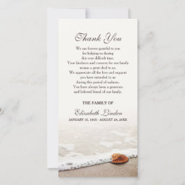 Cartão De Agradecimento Seashell no obrigado da simpatia da praia | você