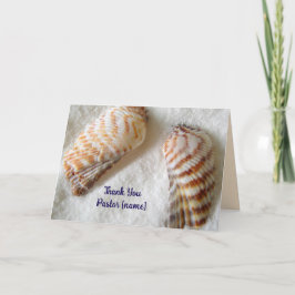 Cartão De Agradecimento Seashells no obrigado dos cleros do pastor da