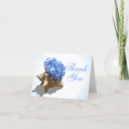 Cartão De Agradecimento Seashore Blue Hydrangeas Obrigado