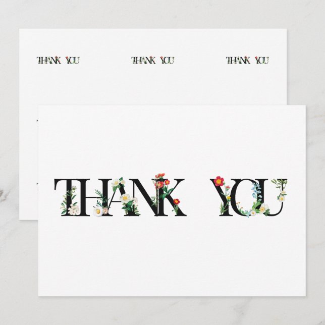 CARTÃO DE AGRADECIMENTO SECRET GARDEN FONT (Frente/Verso)