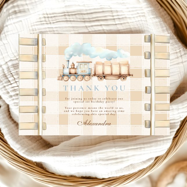 Cartão De Agradecimento Segundo aniversário Choo Train (Criador carregado)