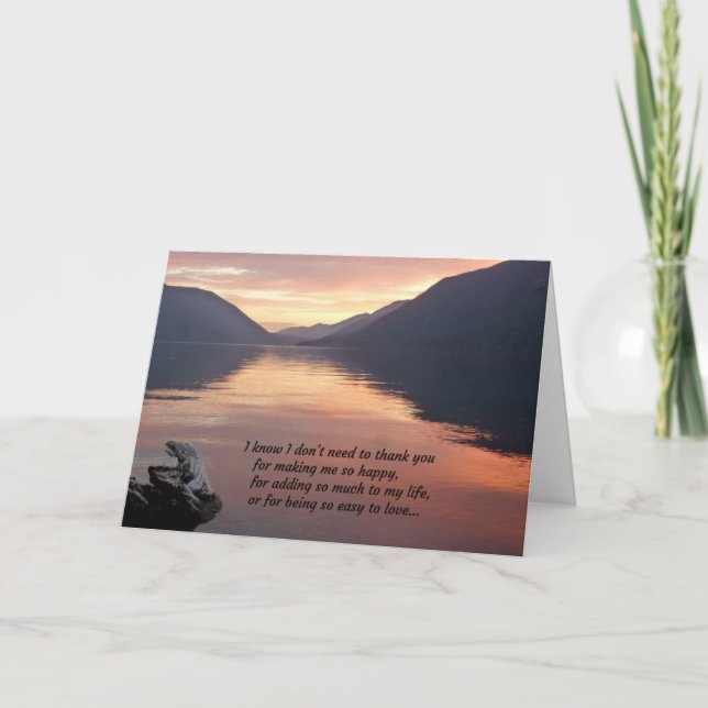 Cartão De Agradecimento Sei que não preciso de te obrigado... Romance (Frente)