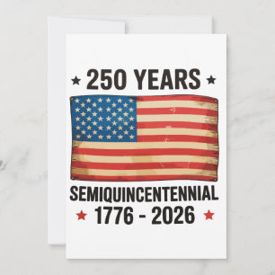 Cartão De Agradecimento Semiquinze Patriótico do 250º Aniversário do 4 de