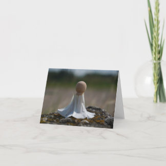 Cartão De Agradecimento Sensueel gehuld poppetje in een bloemen jurkje.