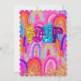 Cartão De Agradecimento Sequim Arco-íris de 4º Aniversário