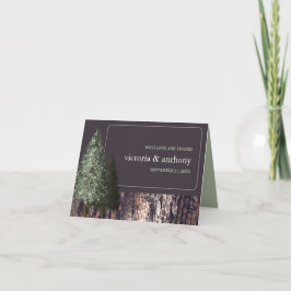 Cartão De Agradecimento Sequoias e Latidos, Casamento Russo Obrigado