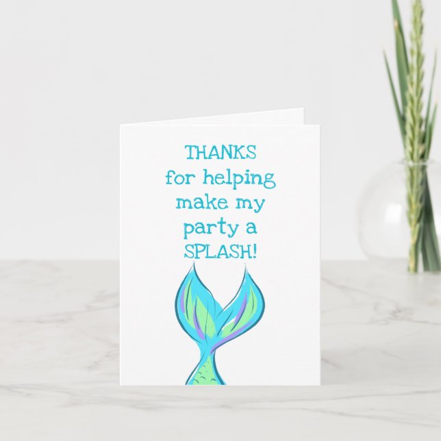 Cartão De Agradecimento Sereia (Frente)