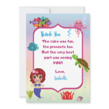 Cartão de Agradecimento Sereia