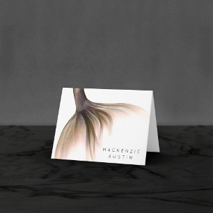 Cartão De Agradecimento Sereia Posh Tail   Dusty Terracotta Peach Personal