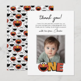 Cartão De Agradecimento Sesame Street | Elmo - First Birthday Thank You Ca