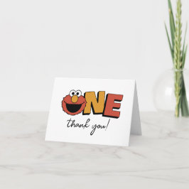Cartão De Agradecimento Sesame Street | Elmo - Primeiro Aniversário Obriga