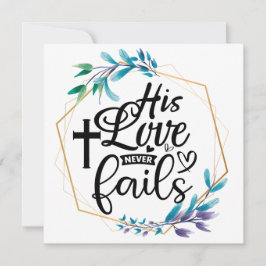 Cartão De Agradecimento Seu Amor Nunca Falhe