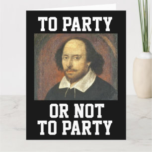 CARTÃO DE AGRADECIMENTO SHAKESPEARE FUNNY BIRTHDAY GREETING CARD
