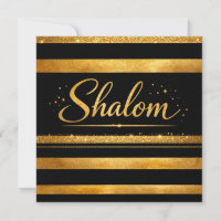 Shalom Judaica Judaísmo Ouro Preto Luxo Arte Moder