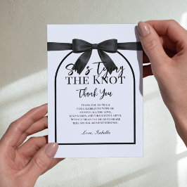 Cartão De Agradecimento She’s Tying the Knot Black Palette Bow