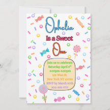 She's a Sweet One First Birthday Party Invitation