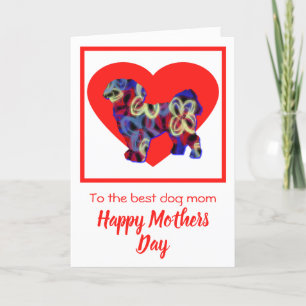Cartão De Agradecimento Shih Tzu Silhouette Dog Red Heart Card