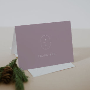 Cartão De Agradecimento SHYLAH Dobrou Mauve Lilac Casamento Moderno Simple