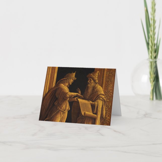 Cartão De Agradecimento Sibil e profeta, 1495, por Andrea Mantegna (Frente)