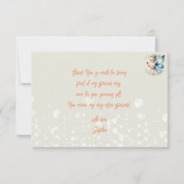 Cartão De Agradecimento Silhueta de fadazinha mágica aniversário infantil