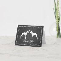Silhuetas do galgo italiano que Wedding o obrigado