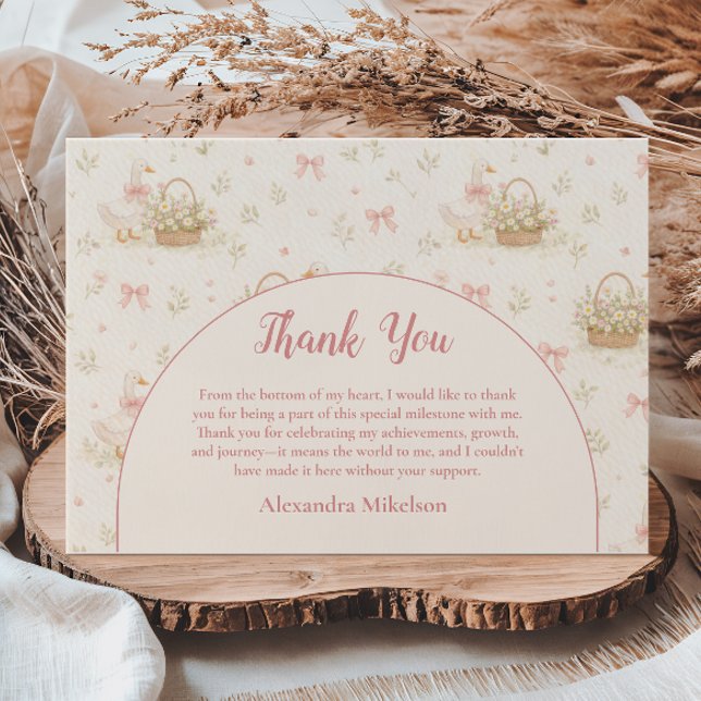 Cartão De Agradecimento Silly Goose 1st Birthday Party (Criador carregado)