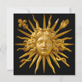 Cartão De Agradecimento Símbolo de Luís XIV o Rei Sol
