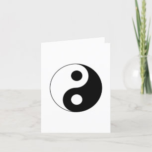 Cartão De Agradecimento Símbolo Yin e Yang Branco e Preto