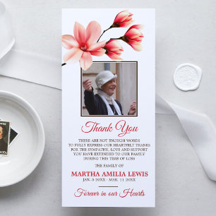 Cartão De Agradecimento Simpatia Adorando Memória Magnolia OBRIGADO Foto