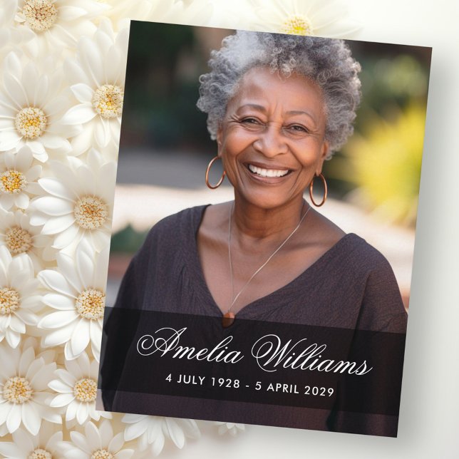 Cartão De Agradecimento simpatia com fotos do cheio, seja o obrigado do lu (Full photo sympathy bereavement thank you)