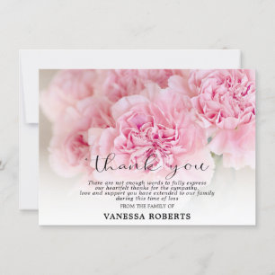 Cartão De Agradecimento Simpatia - Cravos Rosa OBRIGADOS  FOTO